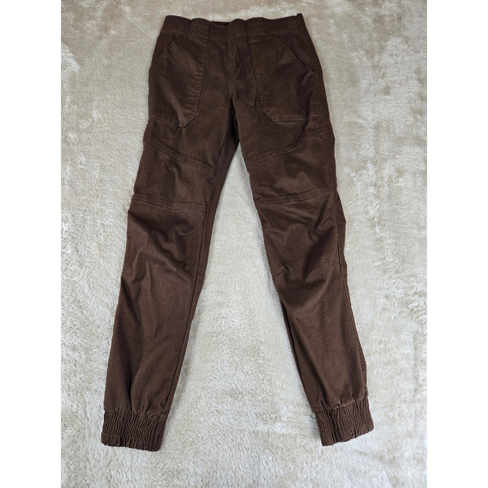 REWASH Brown Corduroy Jogger Pants Women's Size‎ Small Elastic Waist Ankle Cuff